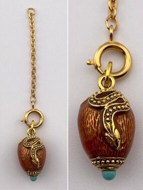 Joan Rivers Faberge Style Egg Serpent Charm Extender